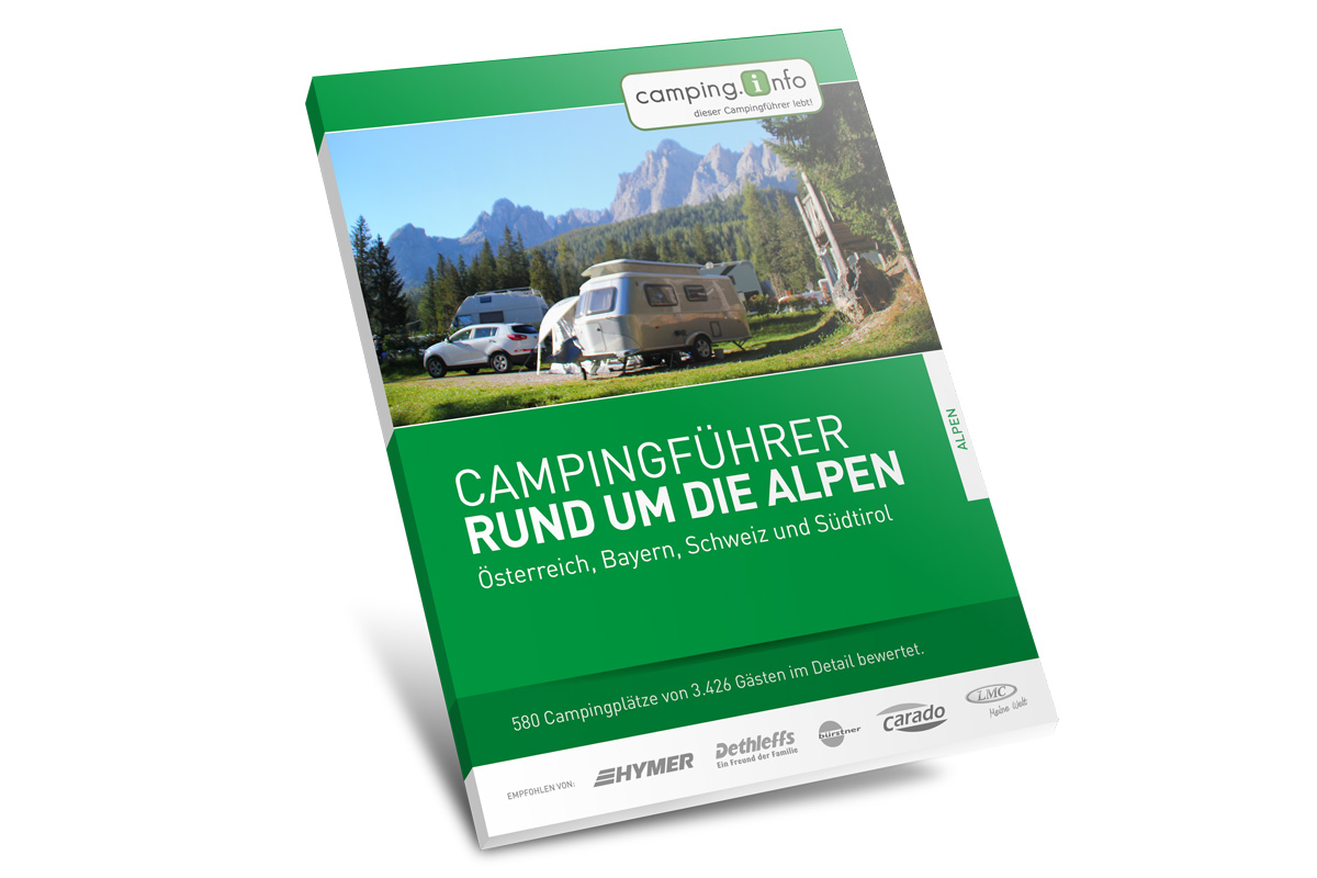 Gestaltung eines einheitlichen Covers für alle Bände des gedruckten Campingführers von Camping.Info